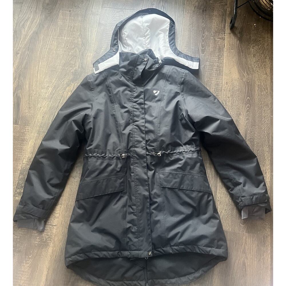Aubrion Equestrian Women's Black Hooded Jacket